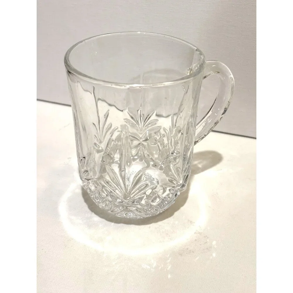 Muldale Crystal Coffee Glasses With Handles Dishwasher Safe Mulled Cider‎ Mugs